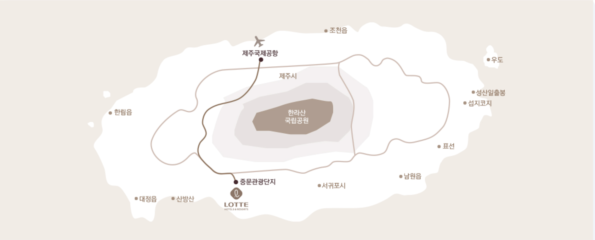 롯데호텔 제주 지도